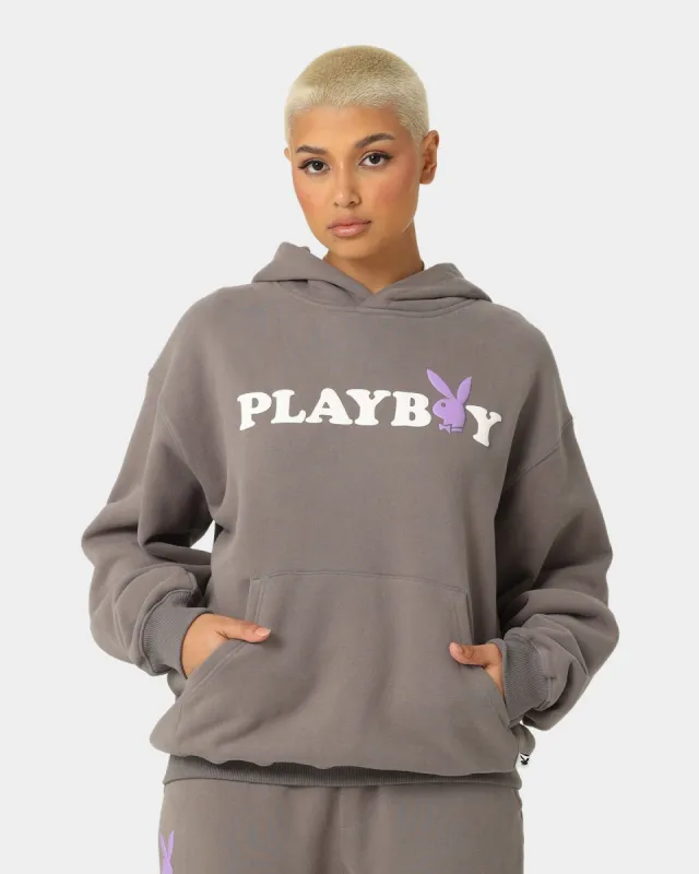 Playboy By CK Wordmark Hoodie Grey sold by Culture Kings