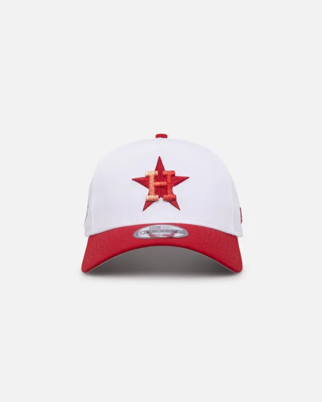 New Era Houston Astros 'Satin Blaze' 9FORTY A-Frame Snapback White/Scarlet sold by Culture Kings