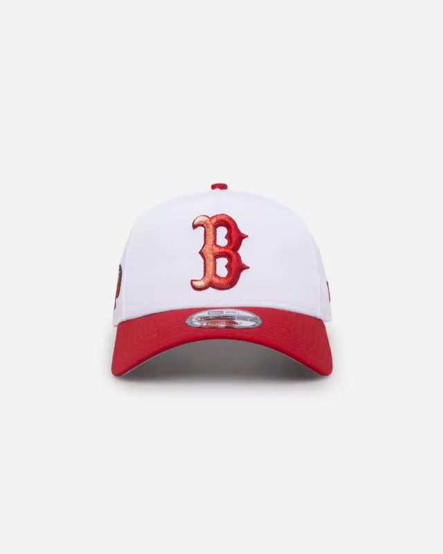New Era Boston Red Sox 'Satin Blaze' 9FORTY A-Frame Snapback White/Scarlet sold by Culture Kings