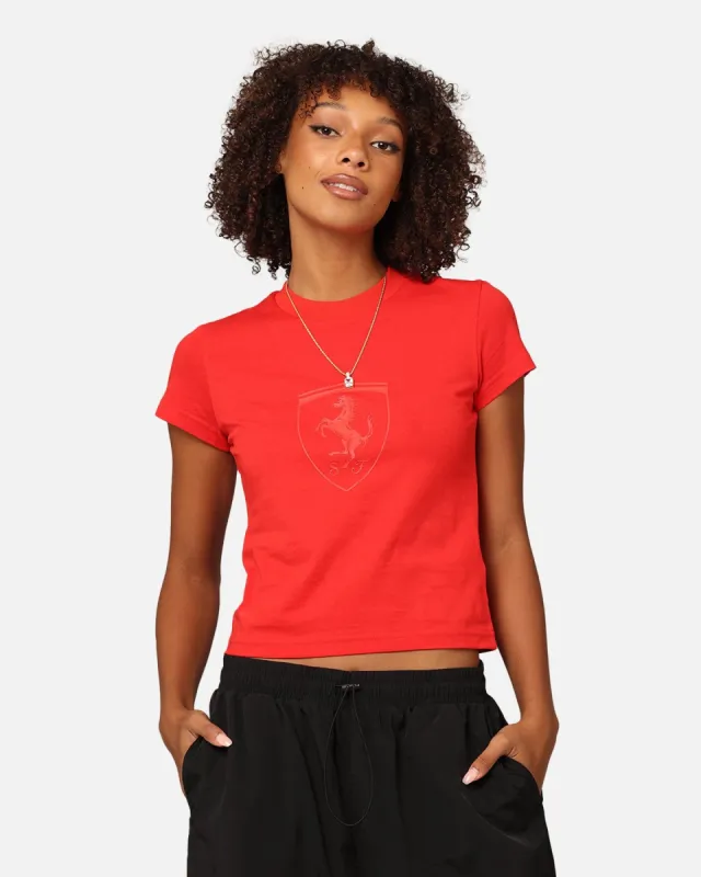 Puma X Scuderia Ferrari Women's Ferrari Style Baby Doll T-Shirt Rosso Corsa sold by Culture Kings