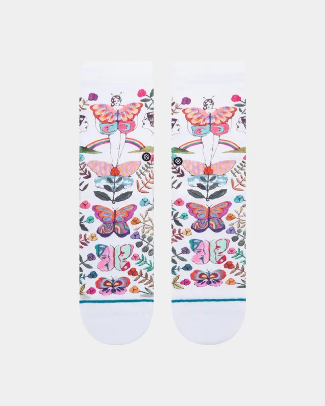 Stance Women's The Garden Of Growth Socks White sold by Culture Kings