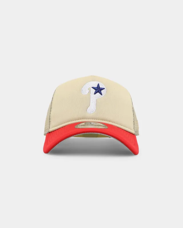 New Era Philadelphia Phillies All Day 9FORTY A-Frame Snapback Vegas Gold sold by Culture Kings