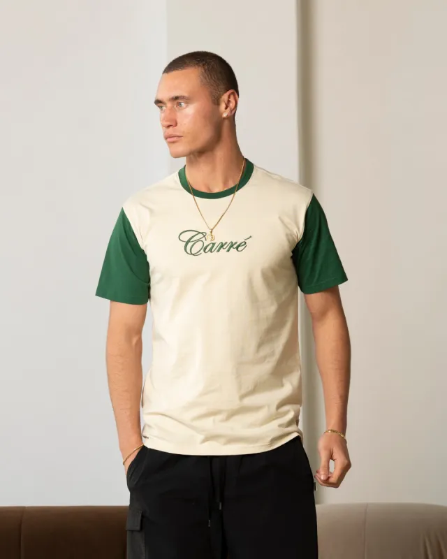 Carre Script Two Tone T-Shirt Off White sold by Culture Kings