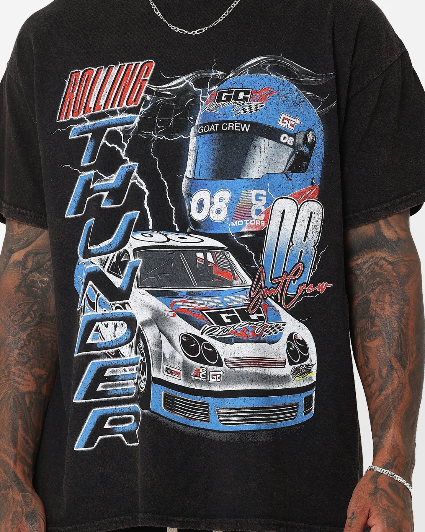 Goat Crew Rolling Thunder Vintage T-Shirt Washed Black sold by Culture Kings product image thumbnail 4