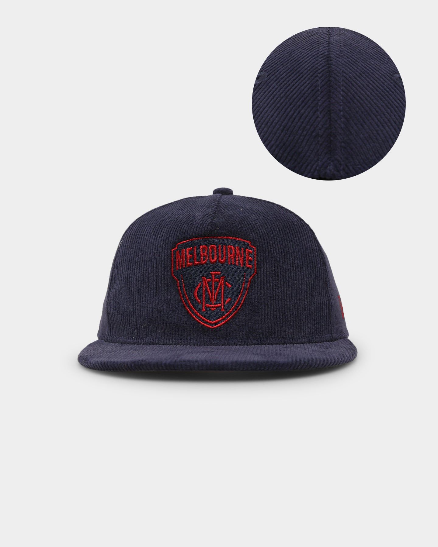 New Era Melbourne Demons 'AFL 2023 Team Corduroy' Golfer Snapback Navy sold by Culture Kings