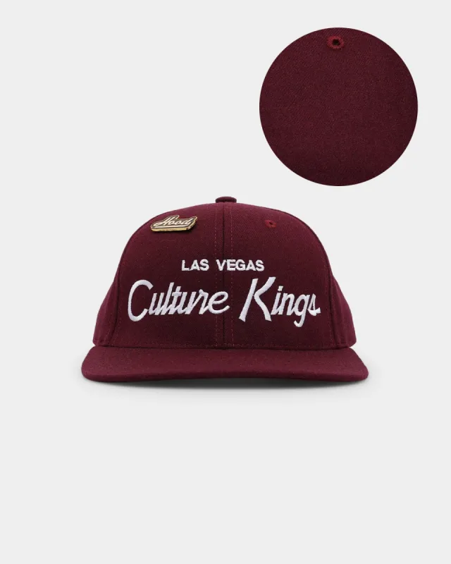 Hood X Culture Kings Las Vegas Collab Original Snapback Maroon sold by Culture Kings