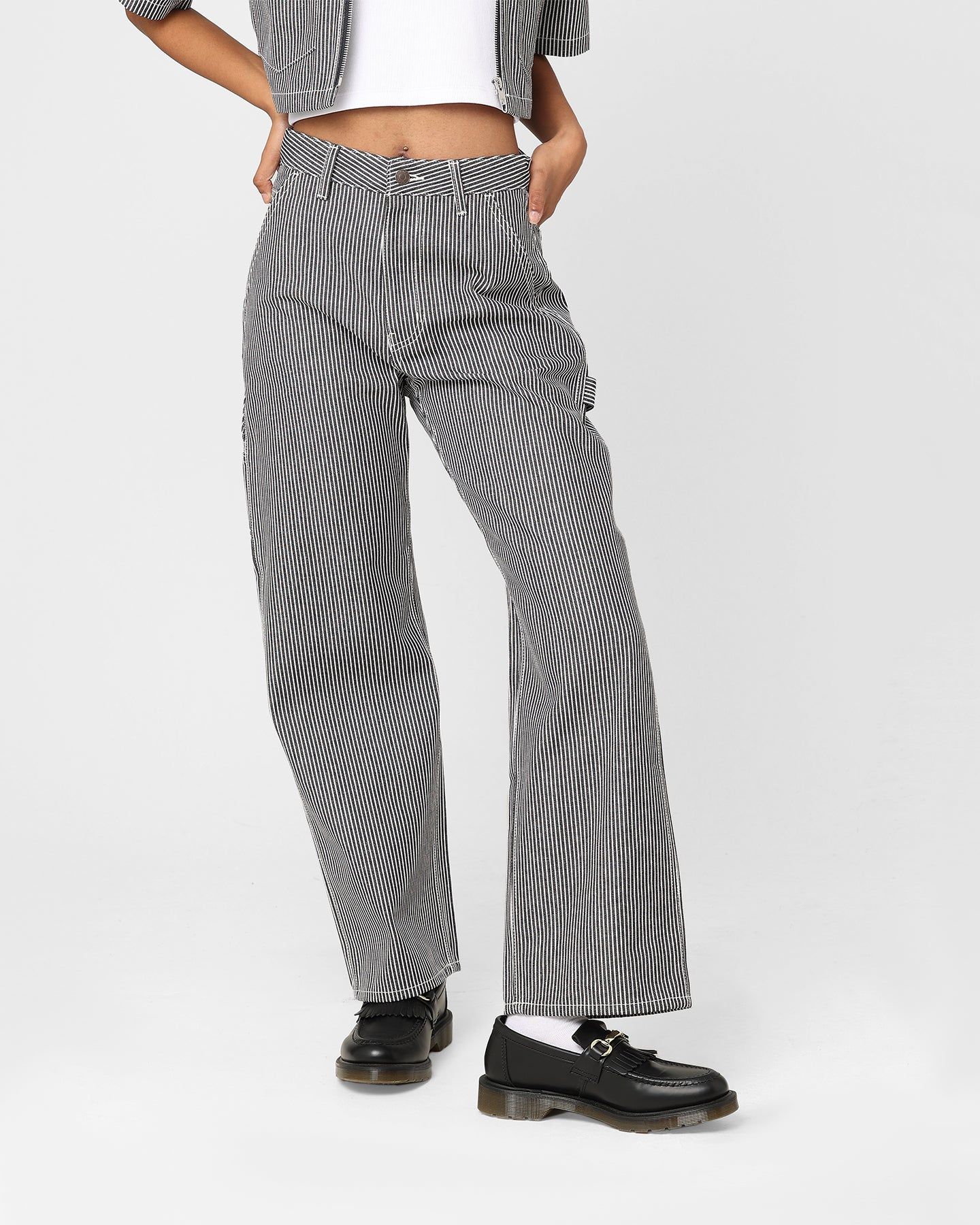 X-girl × Peels PAINTER PANTS X-Girl Women's Peels Painter Pants Black/White | Parallel