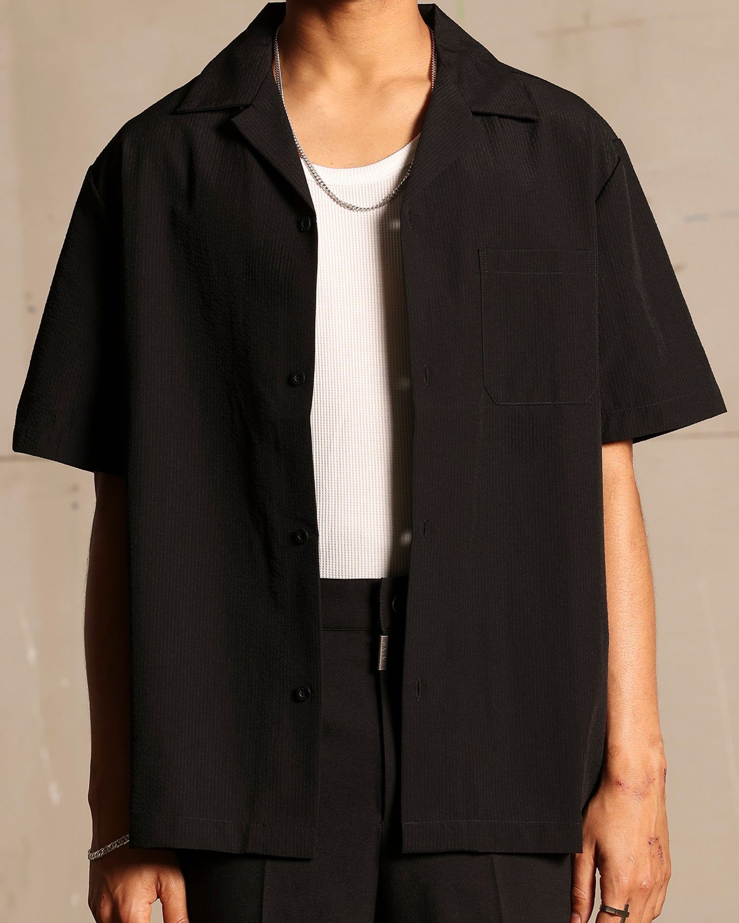 Saint Morta Seersucker Short Sleeve Shirt Black sold by Culture Kings product image thumbnail 5