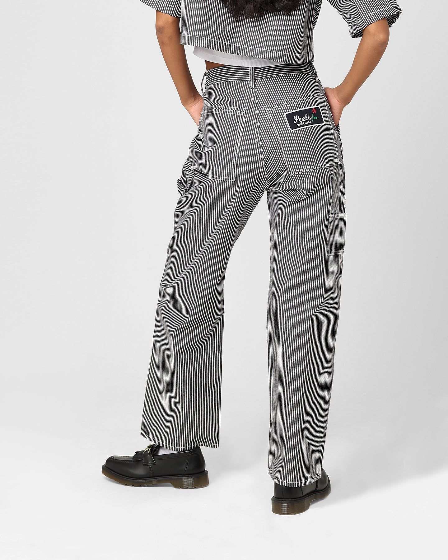 X-Girl Women's Peels Painter Pants Black/White sold by Culture Kings