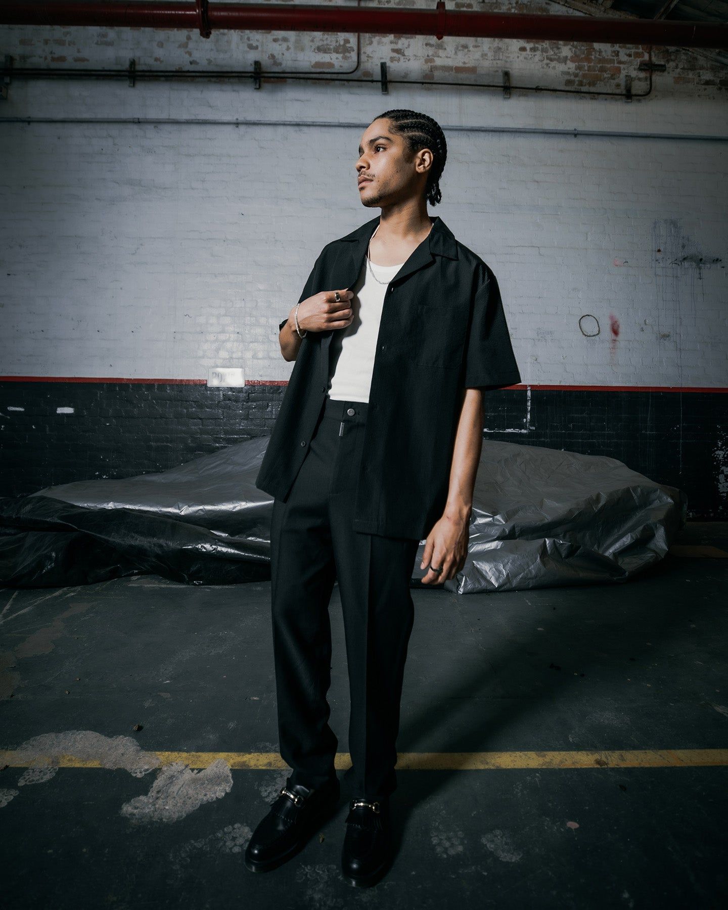 Saint Morta Seersucker Short Sleeve Shirt Black sold by Culture Kings product image thumbnail 2