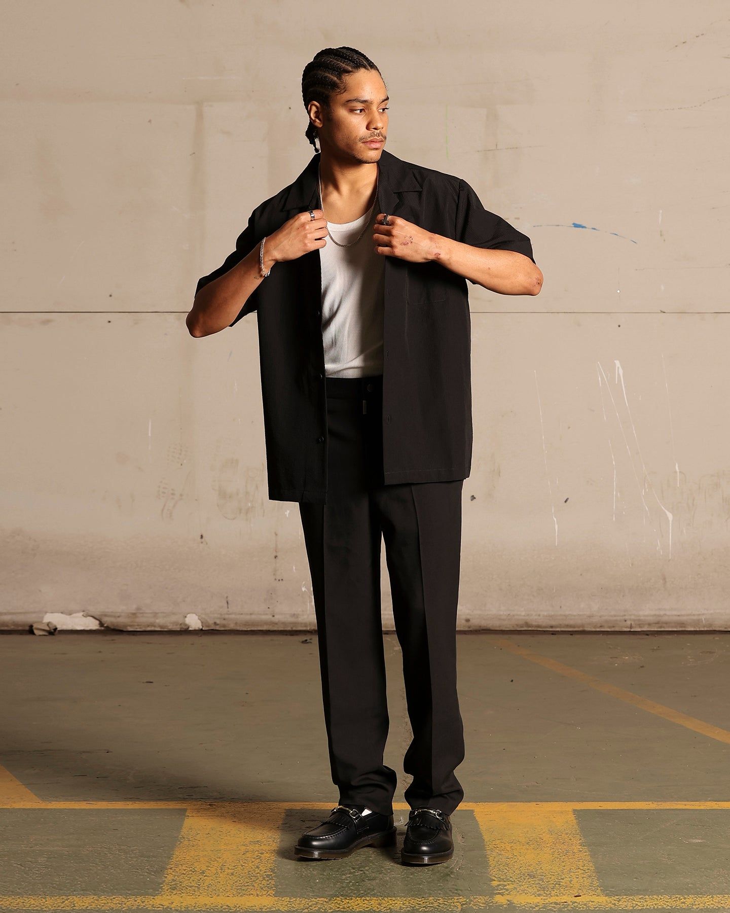 Saint Morta Seersucker Short Sleeve Shirt Black sold by Culture Kings product image thumbnail 4