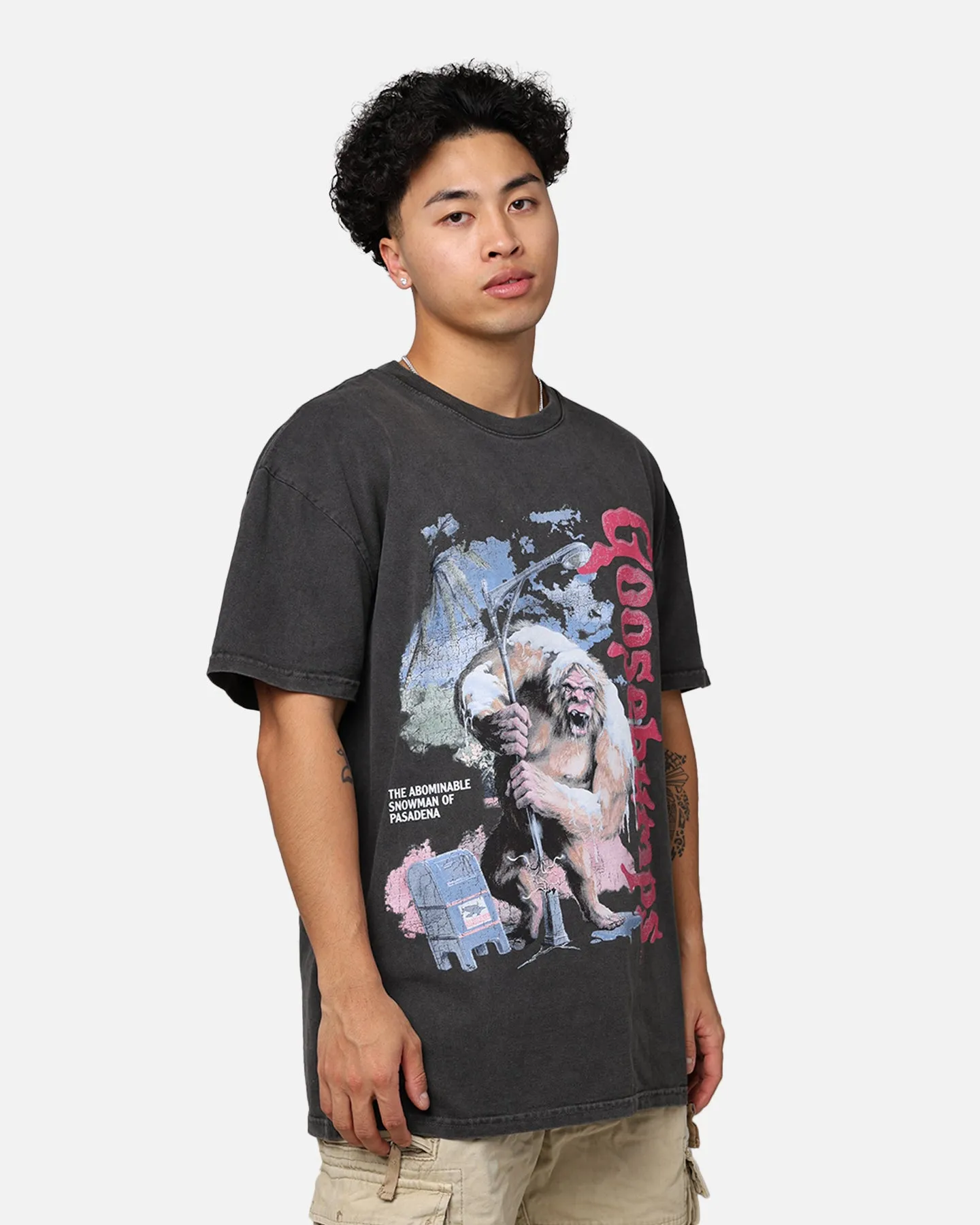 American Thrift X Goosebumps Abominable Snowman Heavyweight T-Shirt Black Wash sold by Culture Kings product image thumbnail 2