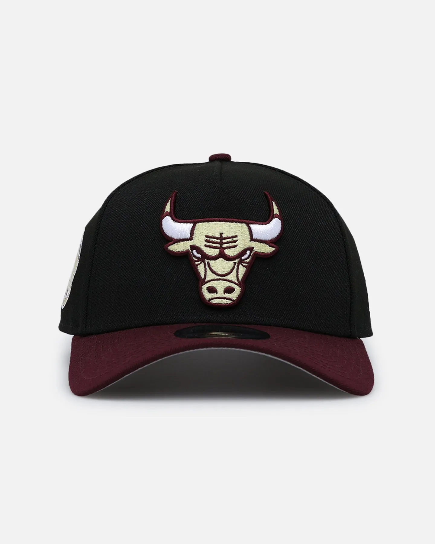 New Era Chicago Bulls 'Burgundy Bounceback' 9FORTY A-Frame Snapback Black/Maroon sold by Culture Kings