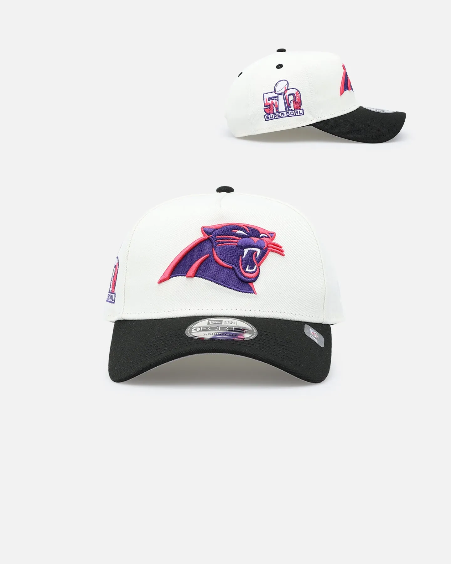 New Era Carolina Panthers 'Neon Nights' 9FORTY Snapback Chrome/Black sold by Culture Kings