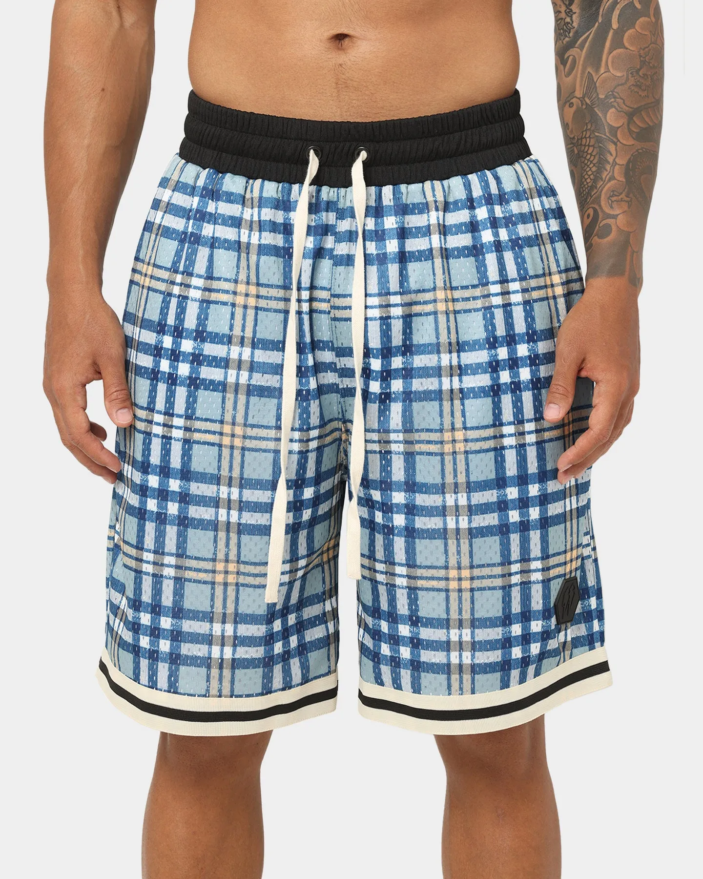EN ES Team Basketball Shorts Blue Plaid sold by Culture Kings product image thumbnail 3