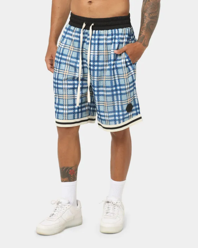 EN ES Team Basketball Shorts Blue Plaid sold by Culture Kings