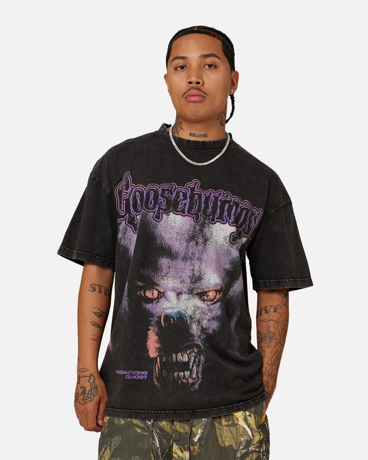 American Thrift X Goosebumps Barking Ghost Vintage T-Shirt Black sold by Culture Kings