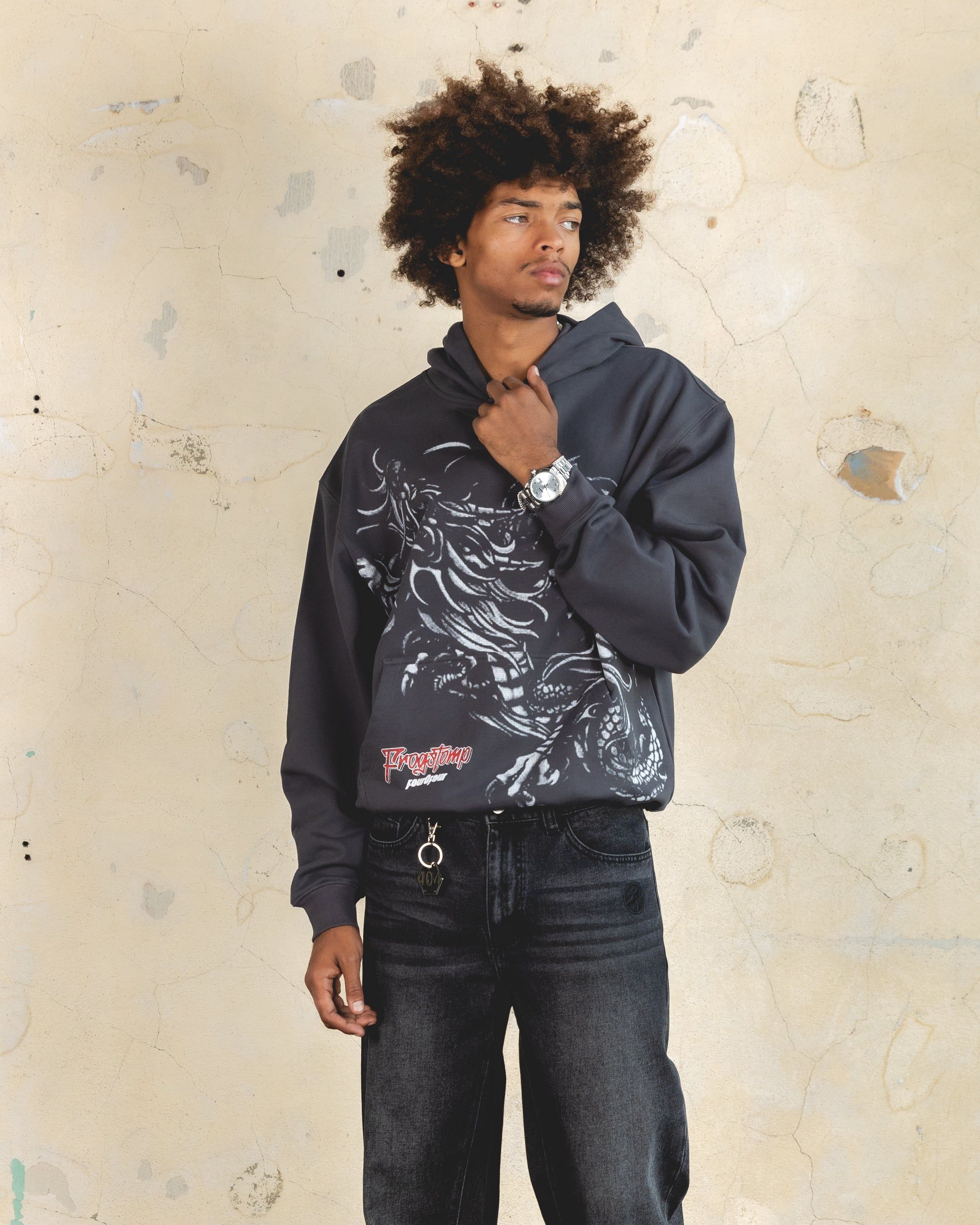 404 Dragon Hoodie Charcoal sold by Culture Kings