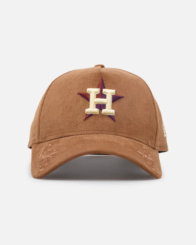New Era Houston Astros 'Ornamental Corduroy' 9FORTY A-Frame Snapback Tan sold by Culture Kings