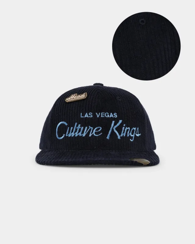 Hood X Culture Kings Las Vegas Collab Original Corduroy Snapback Navy sold by Culture Kings