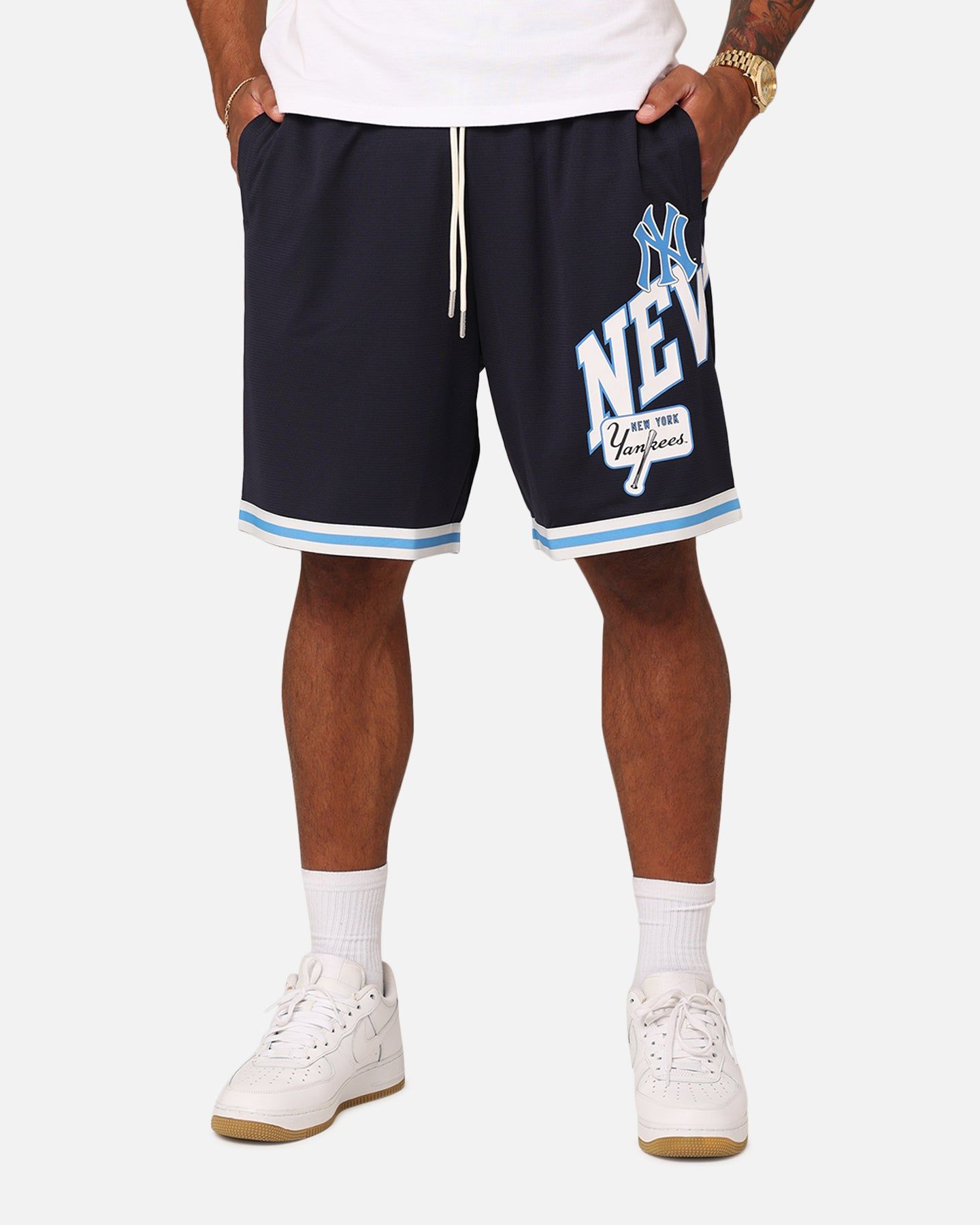 Majestic Athletic New York Yankees Wordmark Mesh Shorts Seaborn sold by Culture Kings