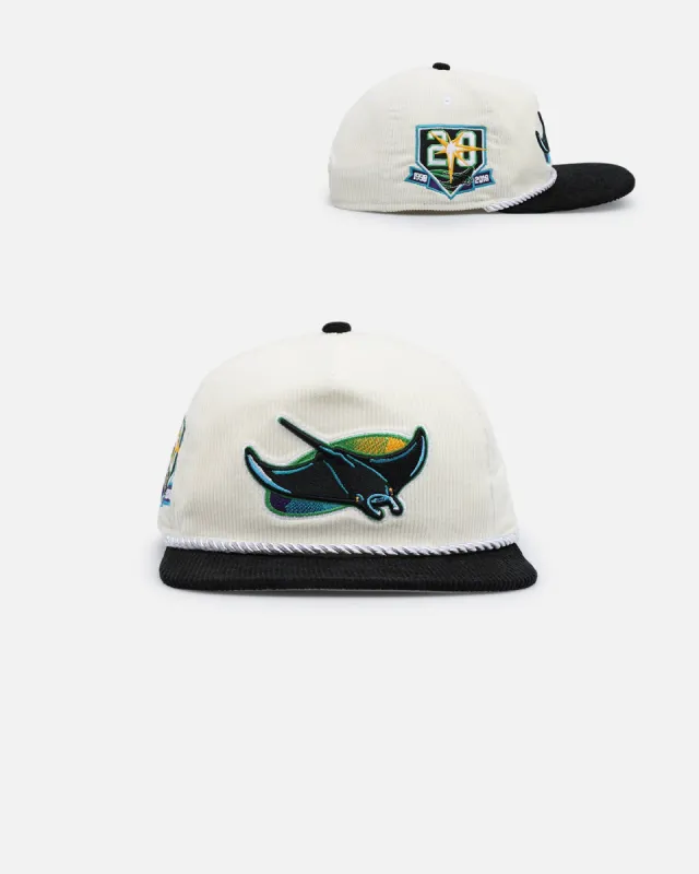 New Era Tampa Bay Rays '2-Tone Corduroy' Golfer Snapback Chrome/Black sold by Culture Kings