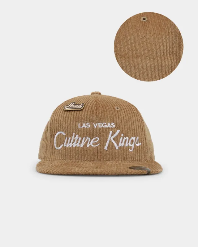 Hood X Culture Kings Las Vegas Collab Original Corduroy Snapback Mocha sold by Culture Kings