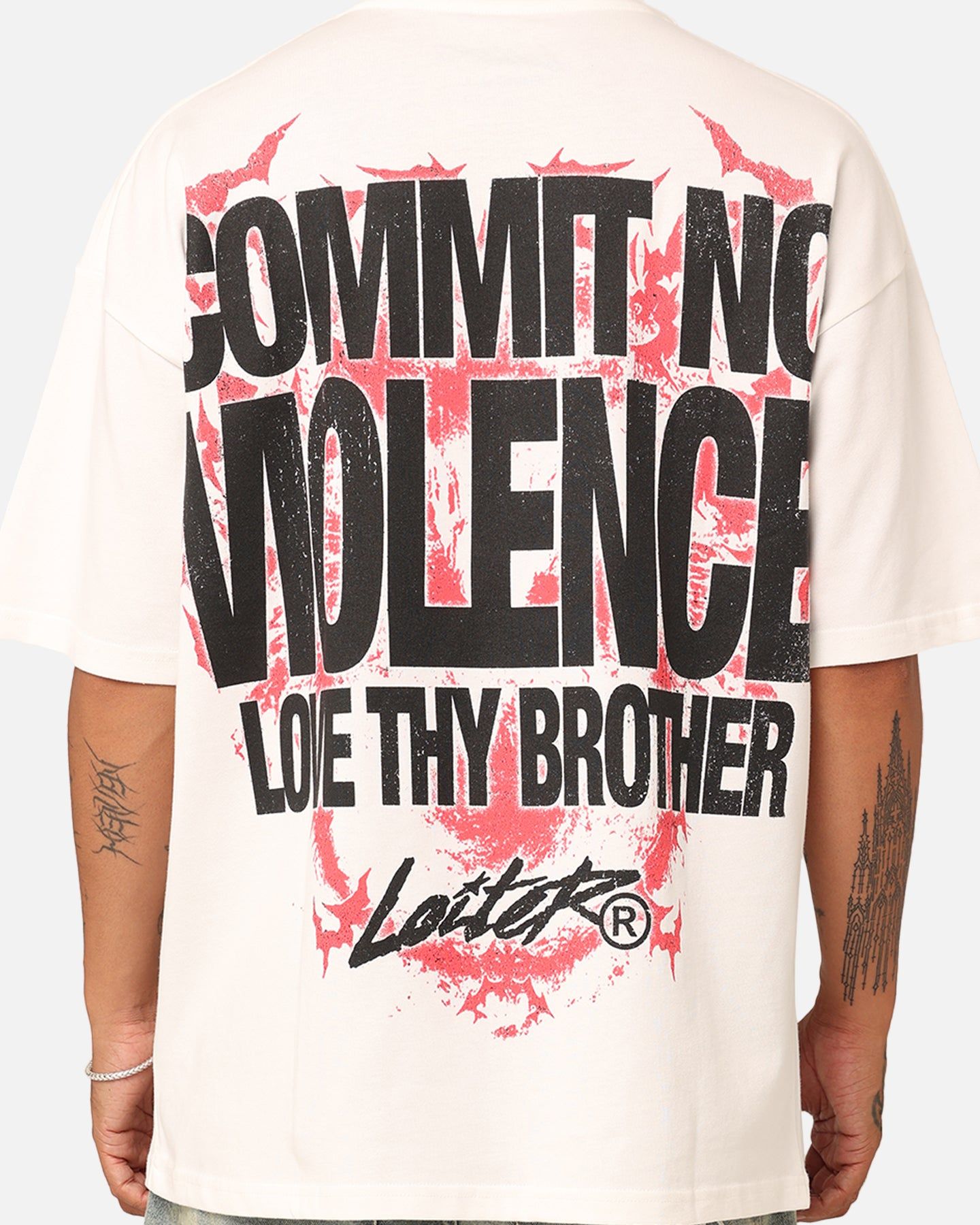 Loiter Dog Tag Oversized T-Shirt Off White sold by Culture Kings product image thumbnail 5