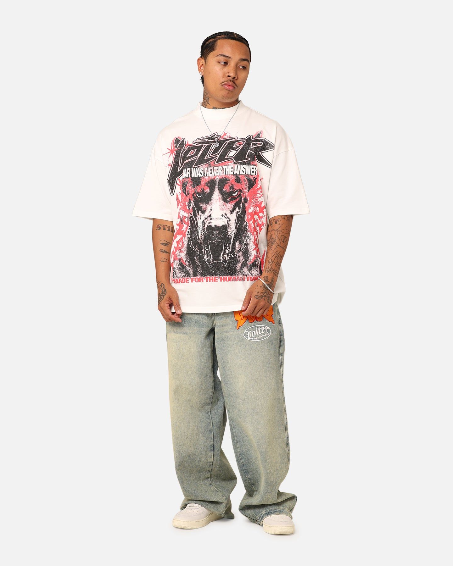 Loiter Dog Tag Oversized T-Shirt Off White sold by Culture Kings product image thumbnail 3