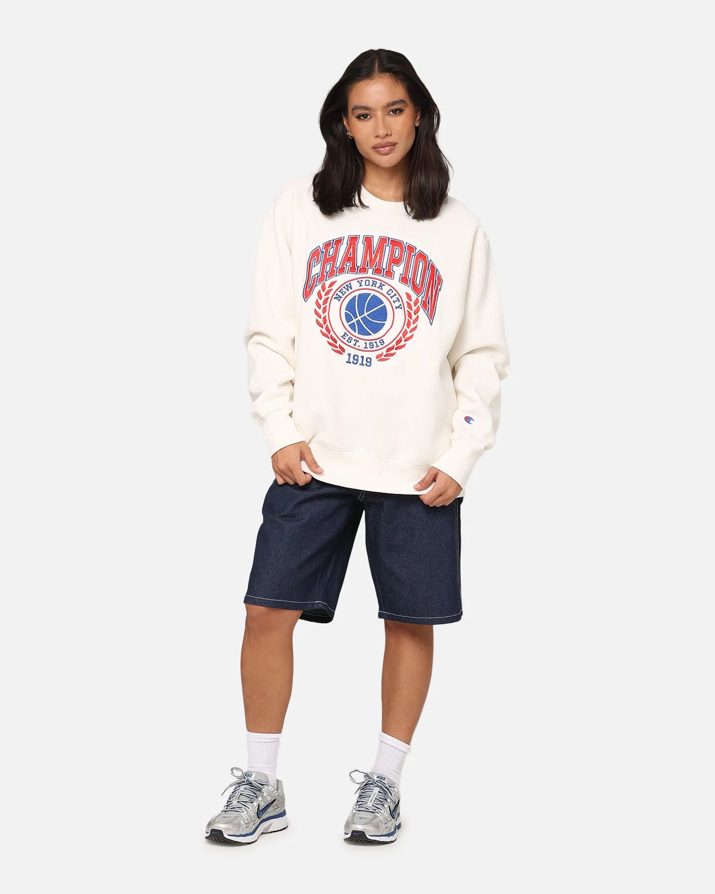 Champion Reverse Weave Field Basketball Crewneck White Ferrari sold by Culture Kings product image thumbnail 2