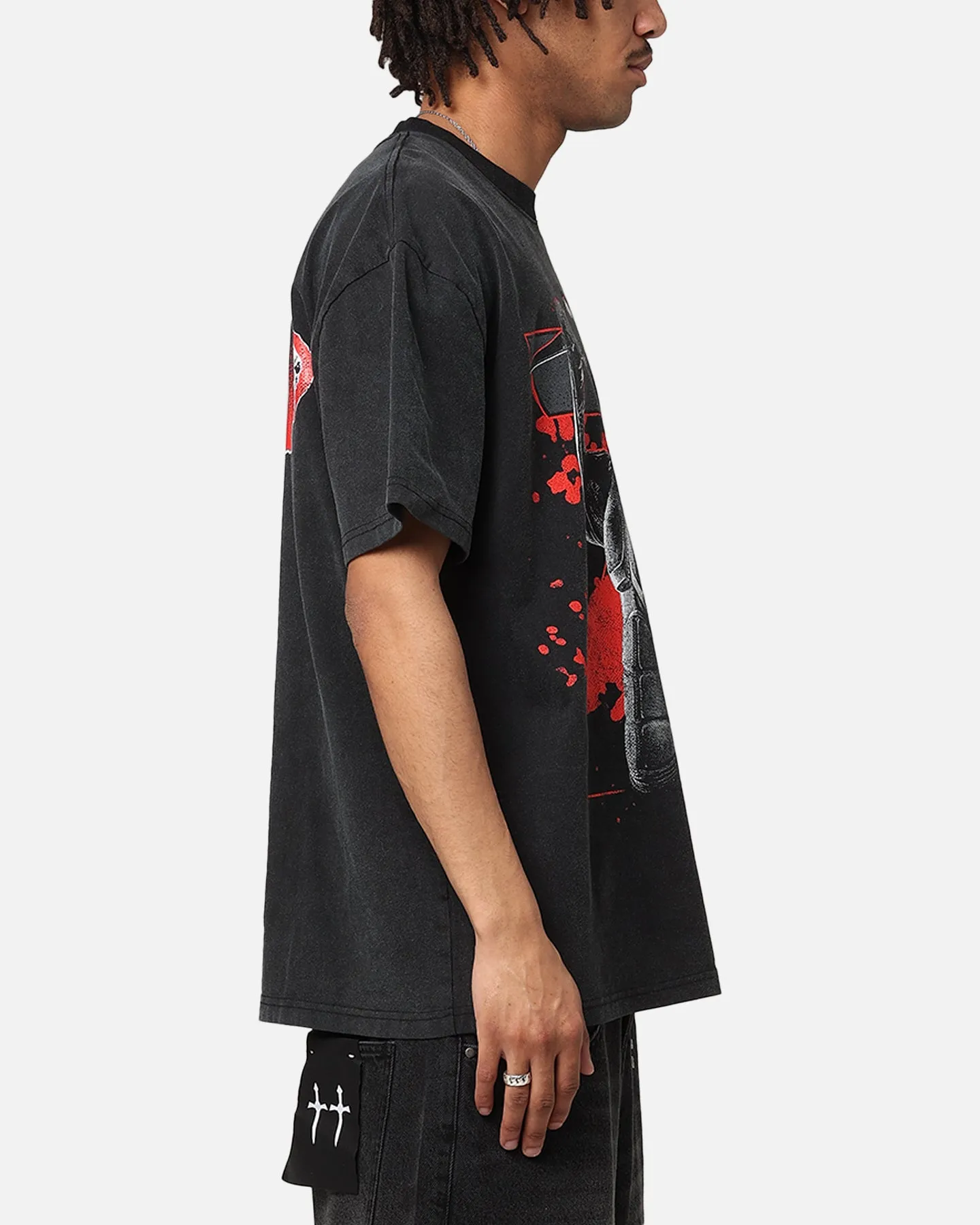 Goat Crew X The Boys Black Noir Vintage T-Shirt Black Acidwash sold by Culture Kings product image thumbnail 5