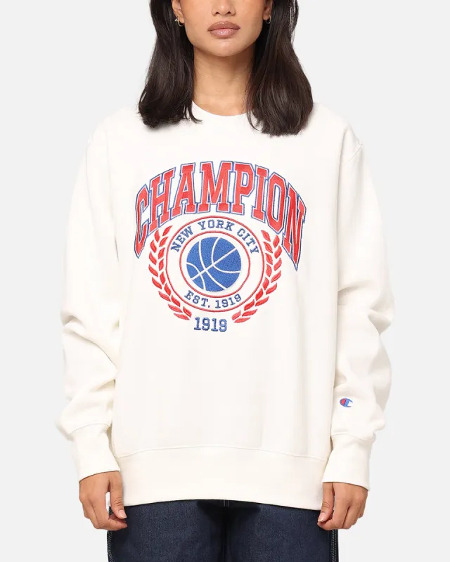 Champion Reverse Weave Field Basketball Crewneck White Ferrari sold by Culture Kings