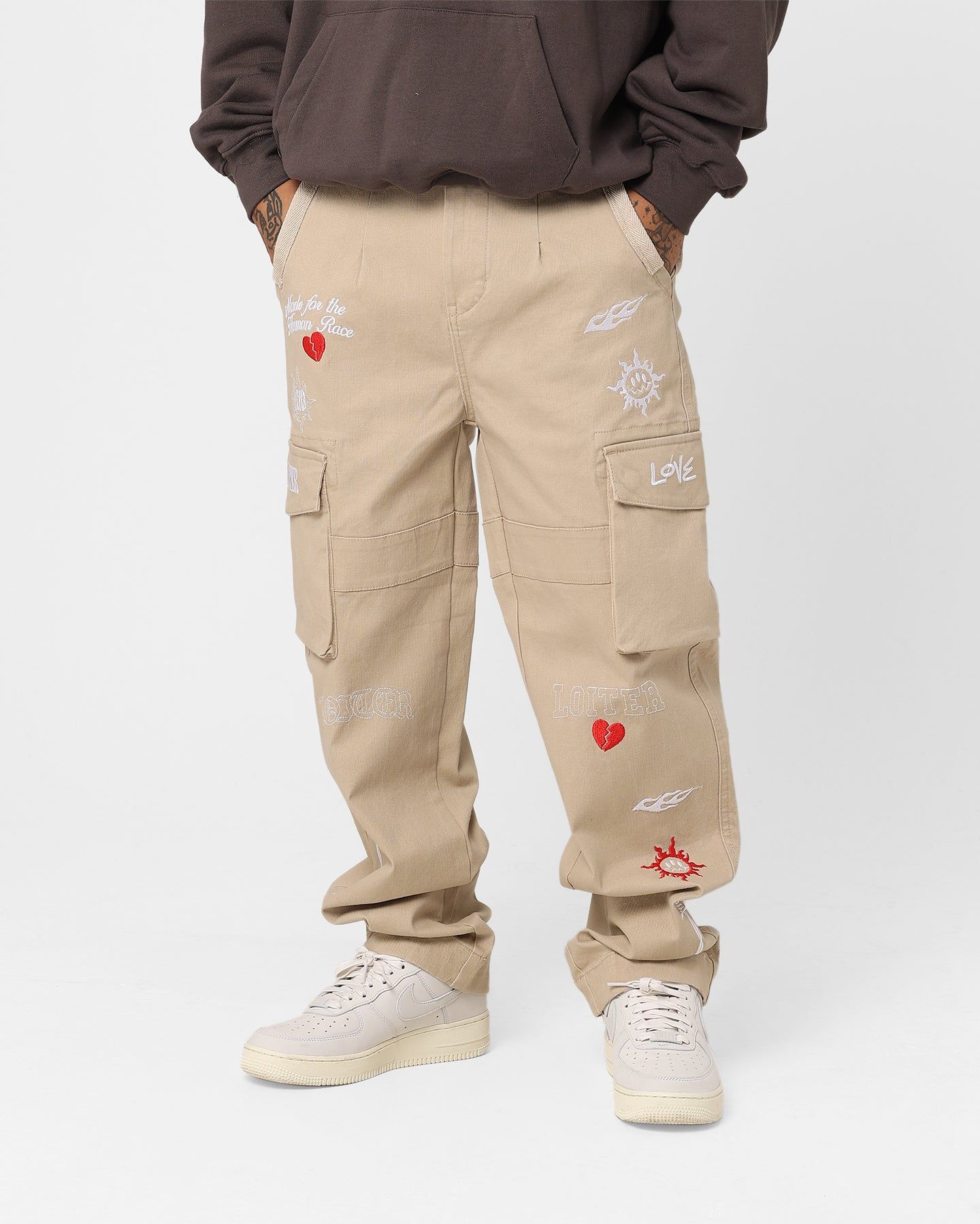 Loiter Sketch Cargo Pants Off White sold by Culture Kings
