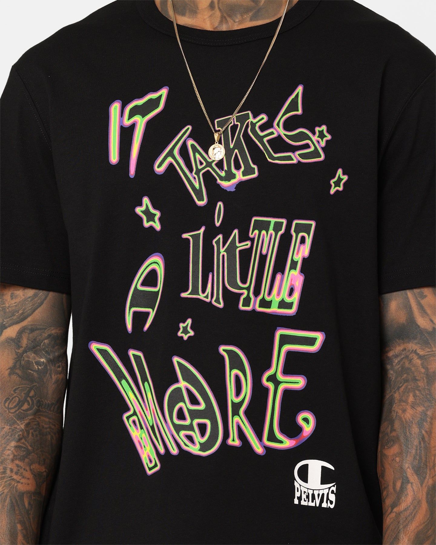 Champion X Pelvis Script T-Shirt Black sold by Culture Kings product image thumbnail 3