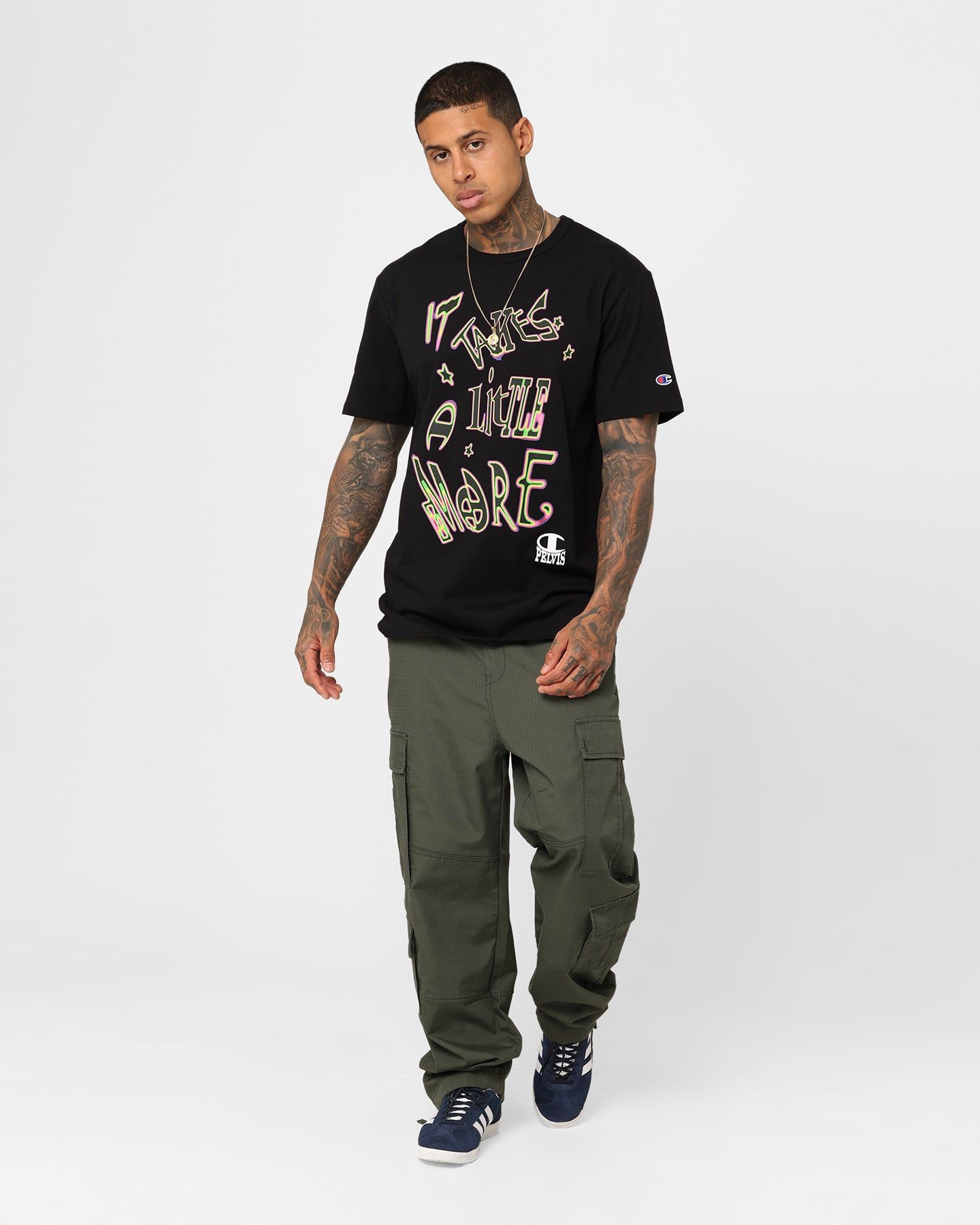 Champion X Pelvis Script T-Shirt Black sold by Culture Kings product image thumbnail 2
