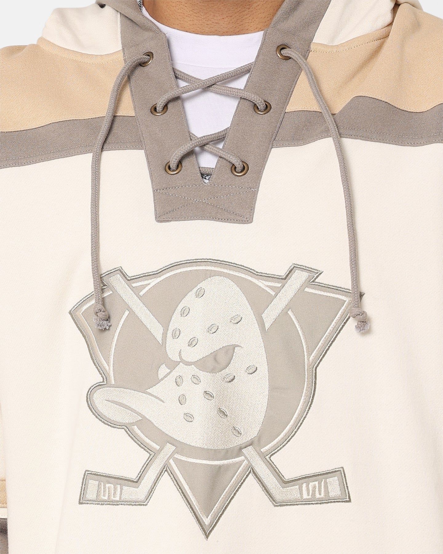 47 Brand Anaheim Ducks Superior Lacer Hoodie Cream/Khaki sold by Culture Kings product image thumbnail 3
