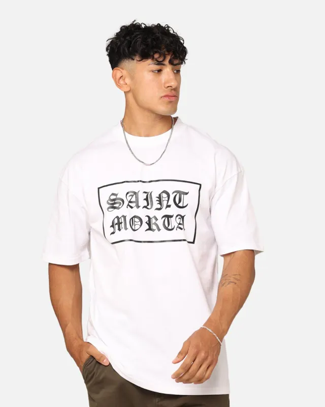 Saint Morta Gothic Box Logo T-Shirt White sold by Culture Kings