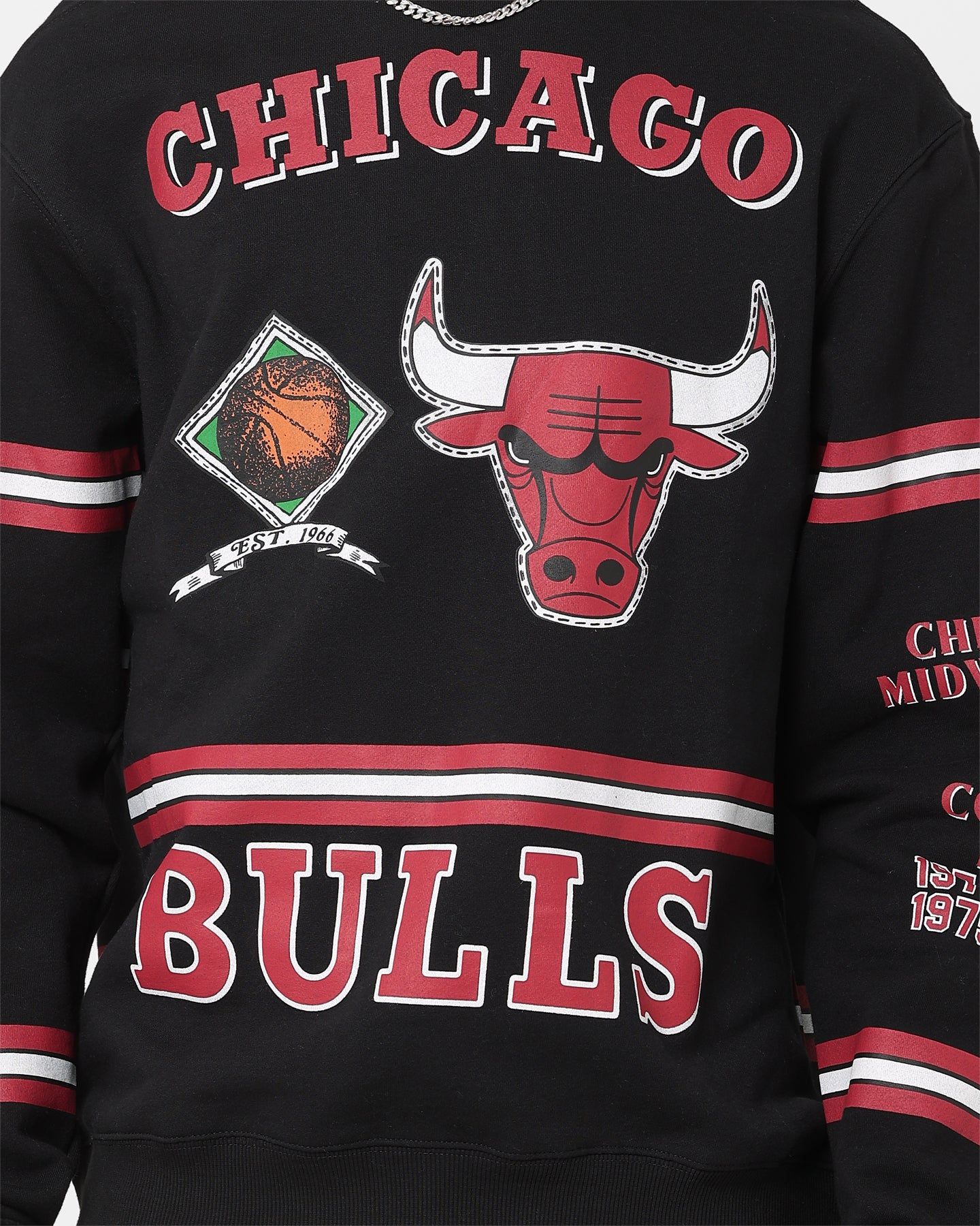 Mitchell & Ness Chicago Bulls World Champions Crewneck Black sold by Culture Kings product image thumbnail 4