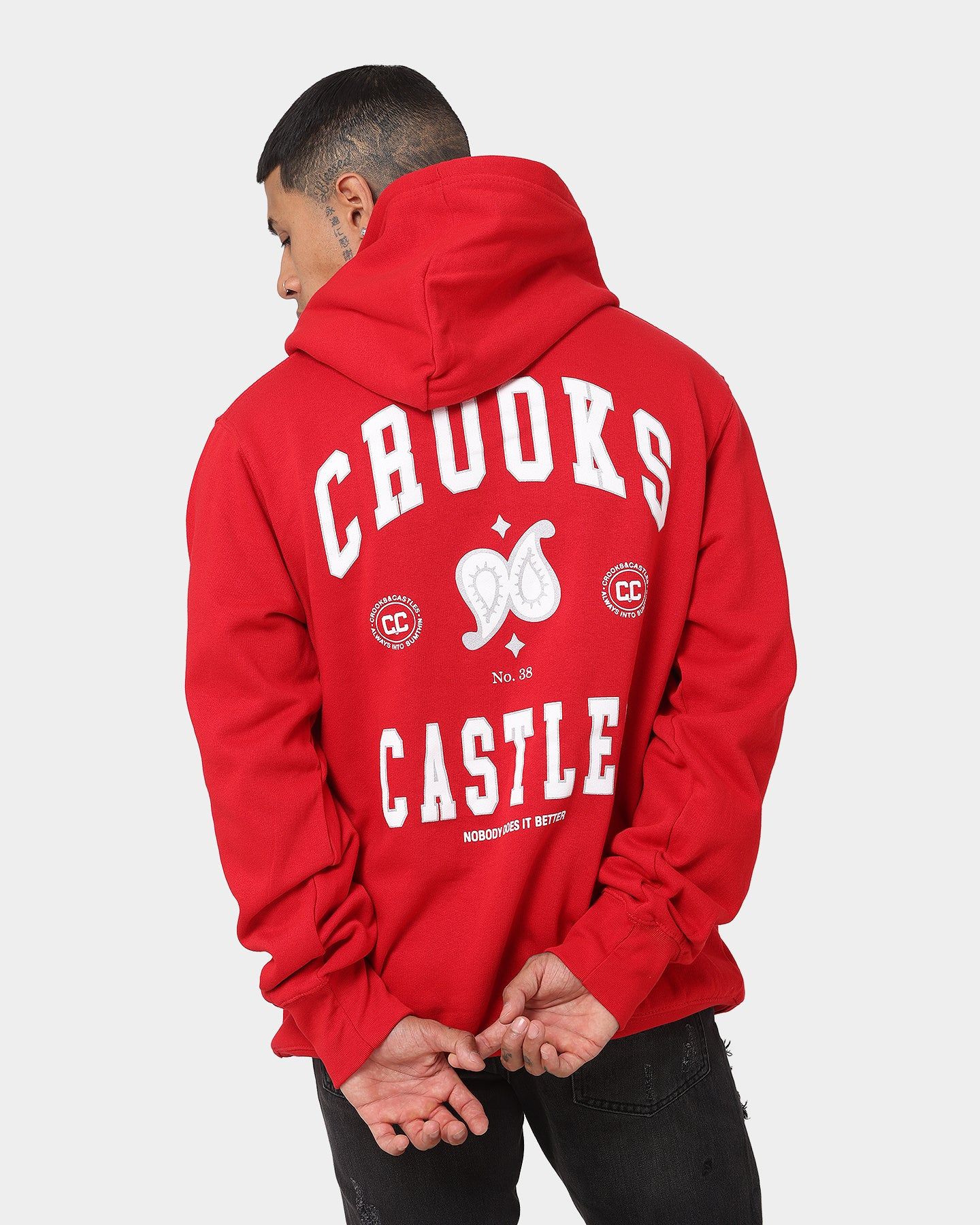 Crooks & Castles Ruling Elite Hoodie Red sold by Culture Kings