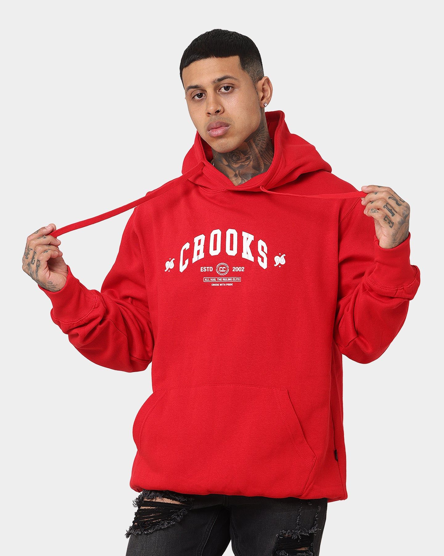 Crooks & Castles Ruling Elite Hoodie Red sold by Culture Kings product image thumbnail 2