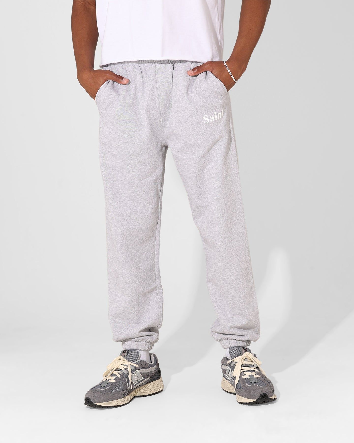 Saint Morta Classique Sweatpants Grey Marle sold by Culture Kings