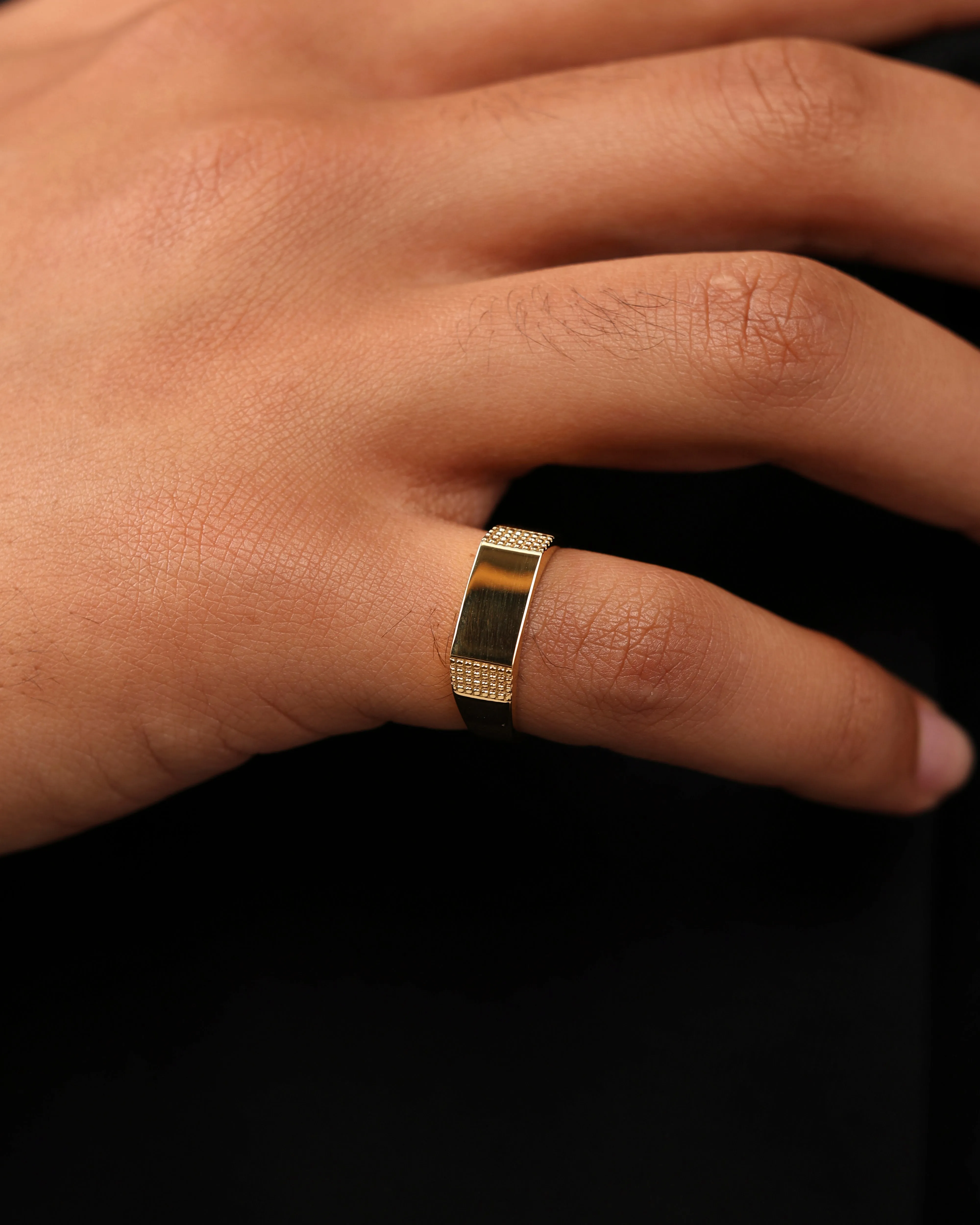 Saint Morta Adrian Bar Signet Ring Gold sold by Culture Kings product image thumbnail 4