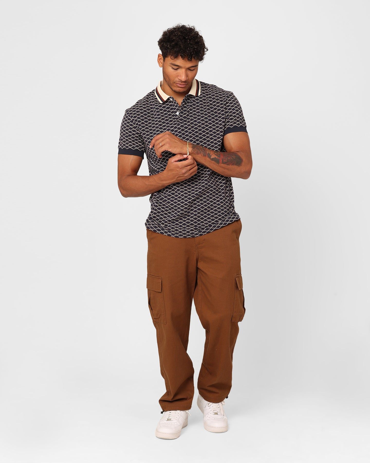 XXIII Printed Polo Shirt Navy sold by Culture Kings product image thumbnail 2