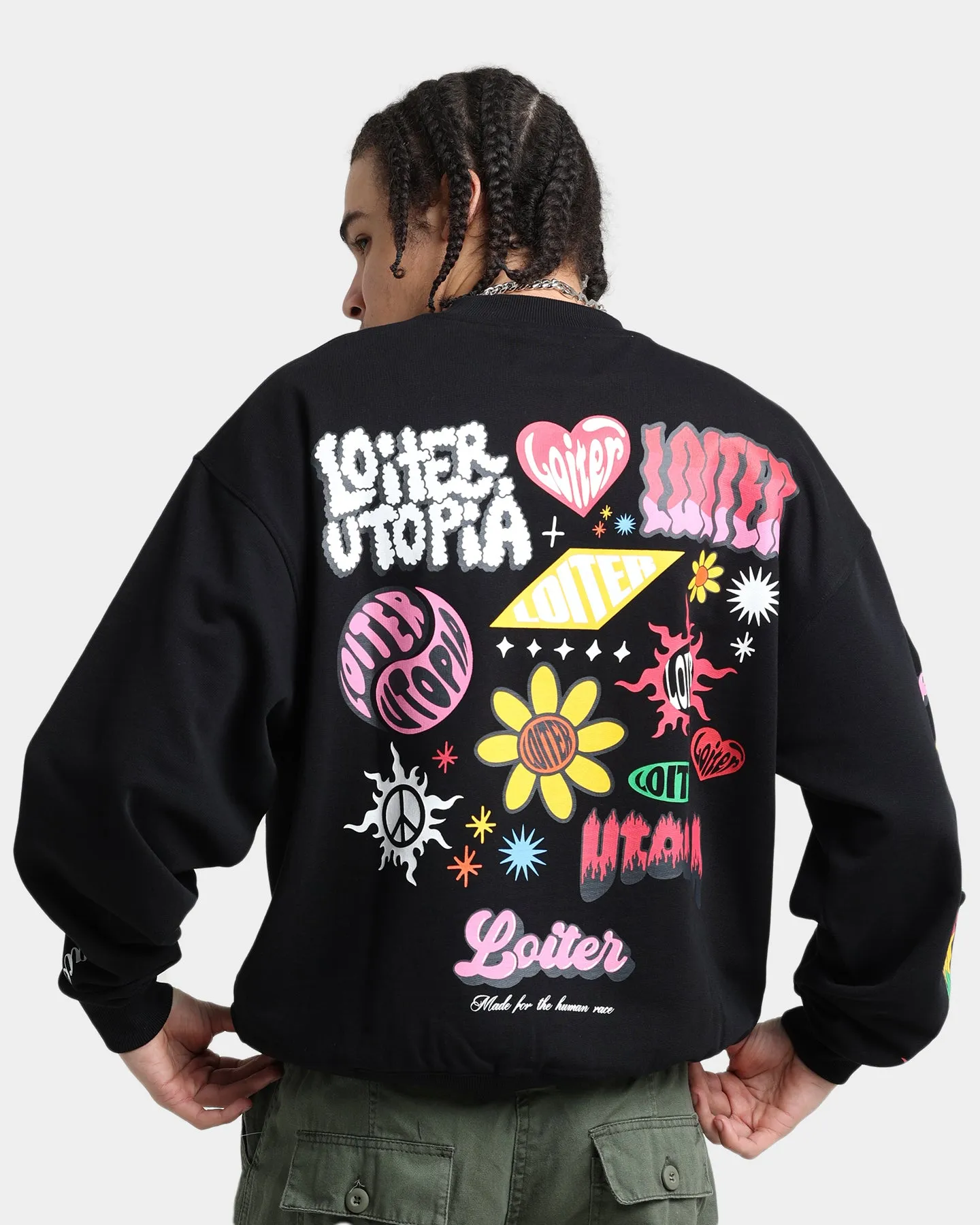 Loiter Day Dream Crewneck Black sold by Culture Kings product image thumbnail 2