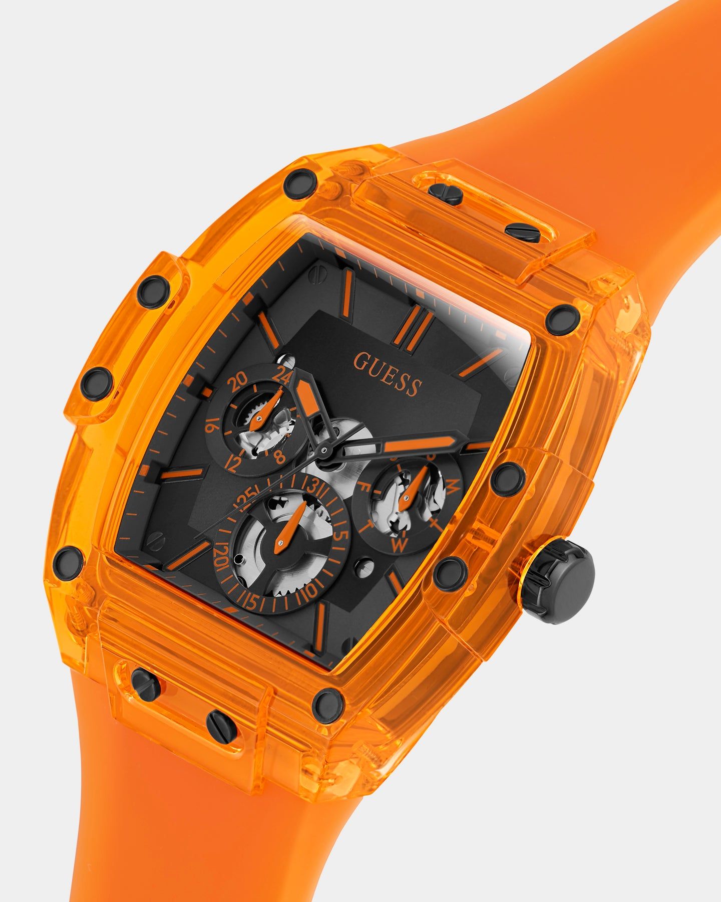 Guess Mainline Phoenix Watch Transparent Orange sold by Culture Kings product image thumbnail 4