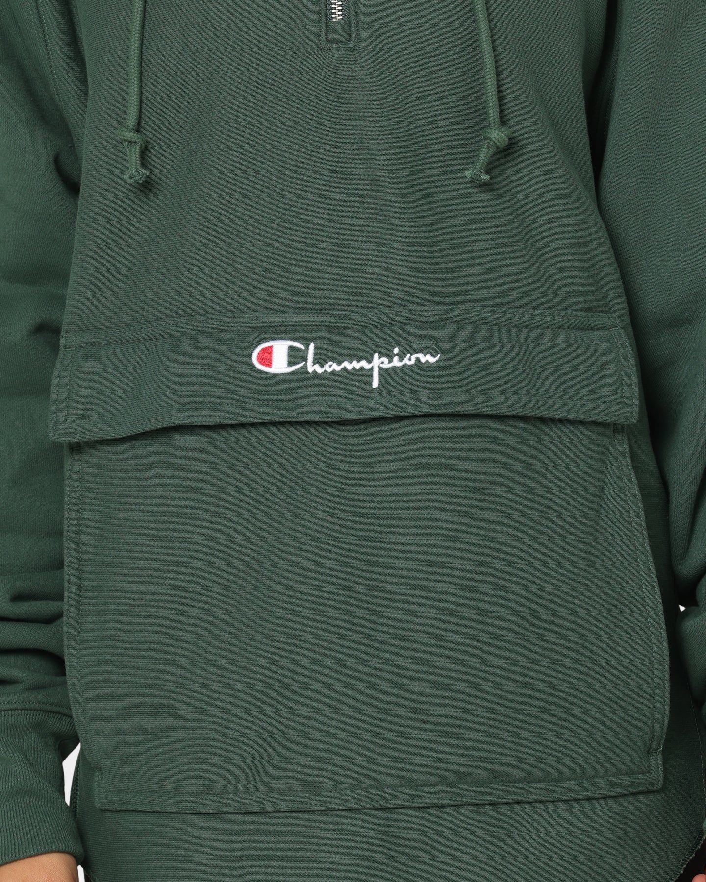 Champion Reverse Weave Boxy Anorak Hoodie Dark Green sold by Culture Kings product image thumbnail 3