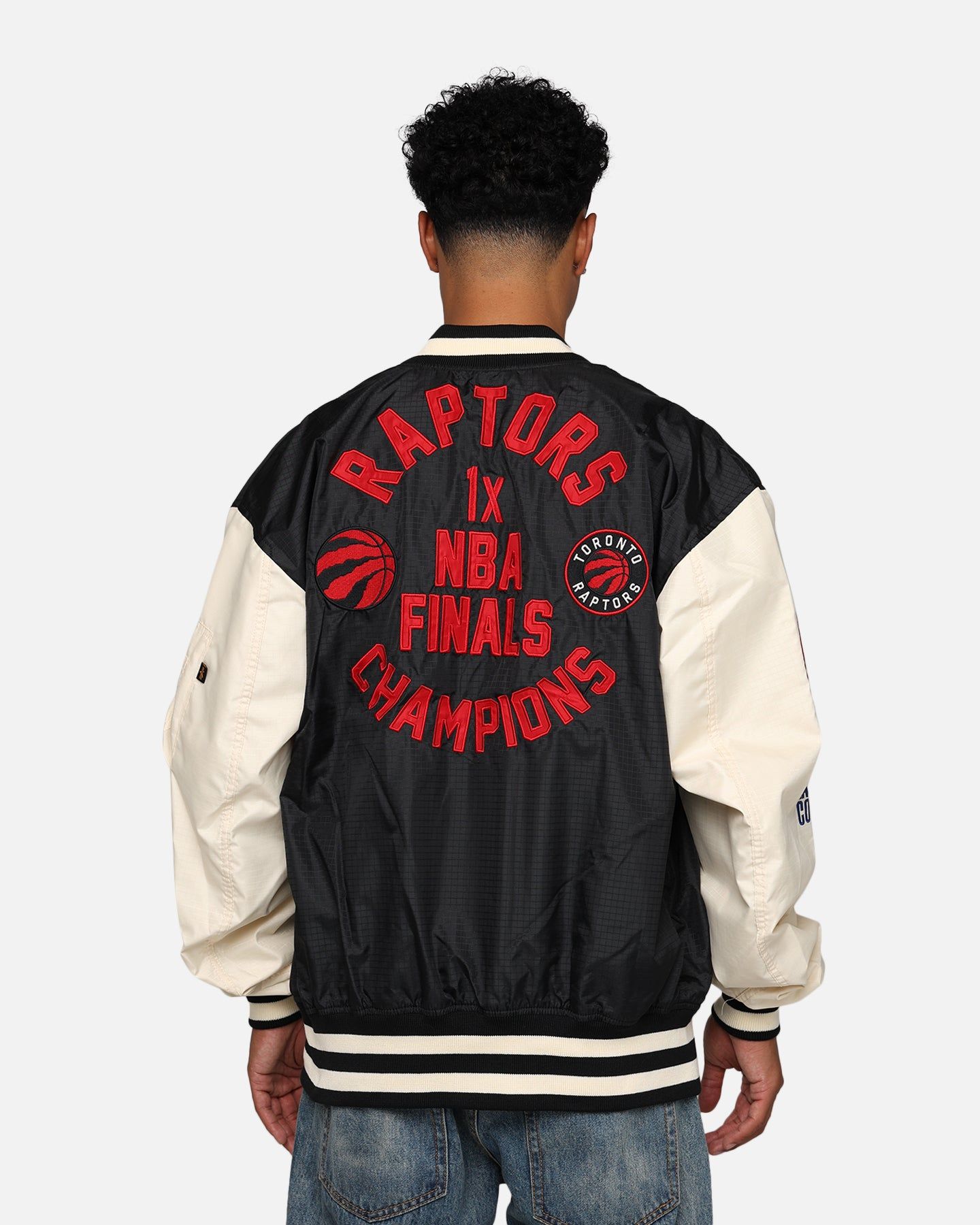 New Era X Alpha Industries Toronto Raptors L-2B Bomber Jacket Black sold by Culture Kings product image thumbnail 5