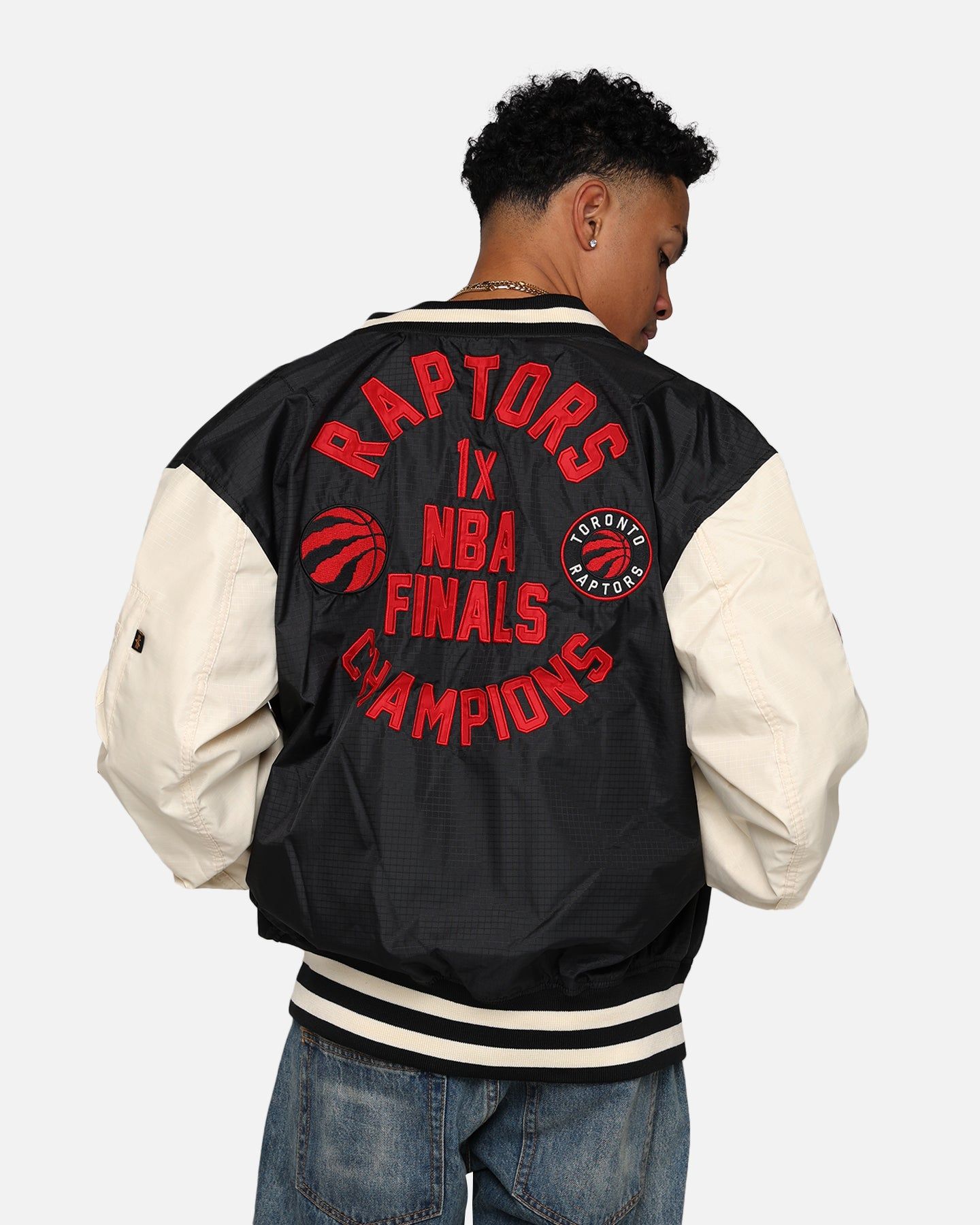 New Era X Alpha Industries Toronto Raptors L-2B Bomber Jacket Black sold by Culture Kings product image thumbnail 2