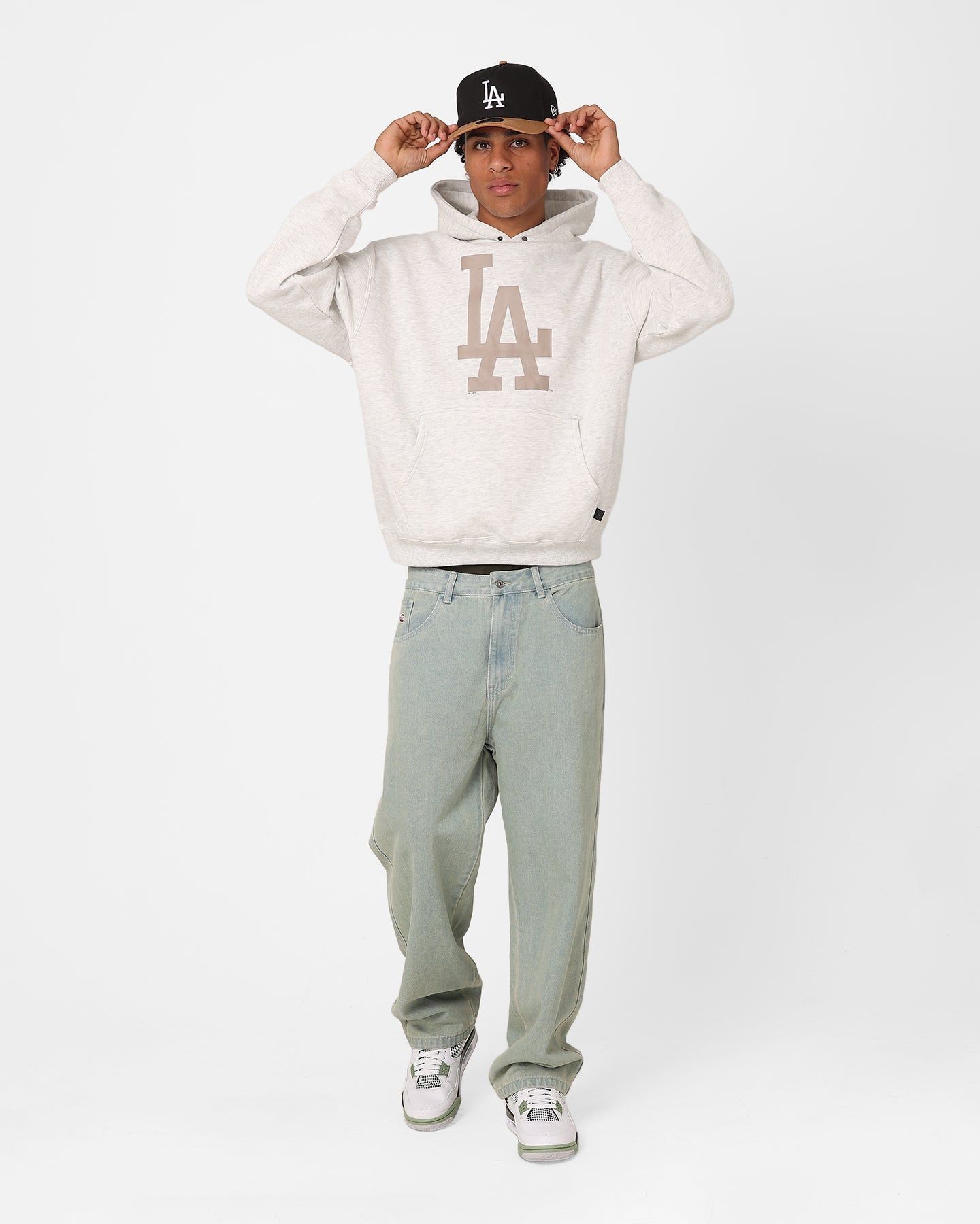 Majestic Athletic Los Angeles Dodgers Tonal Stark Hoodie Vintage White Marle sold by Culture Kings product image thumbnail 2