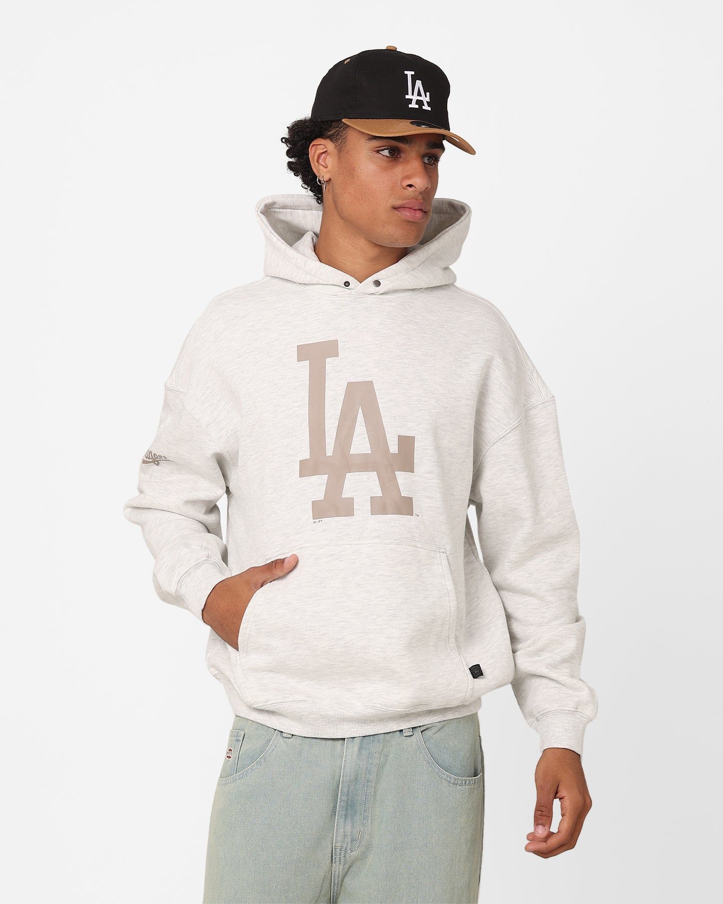 Majestic Athletic Los Angeles Dodgers Tonal Stark Hoodie Vintage White Marle sold by Culture Kings